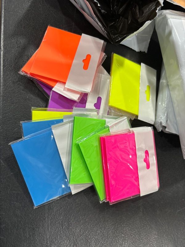 Photo 1 of 14 Pads Transparent Sticky Notes, Colorful Sticky Note Pads Memo 3 x 3 Inches Self-Adhesive Clear Memo Self-Stick Notes for Office School Supplies