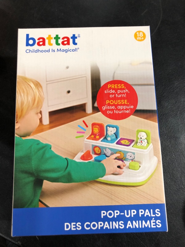 Photo 2 of Battat Pop-Up Pals Baby Toy, Learning Infant Toys for Sorting Colors and Animals, Pop-Up Toys for Babies 18+ Months