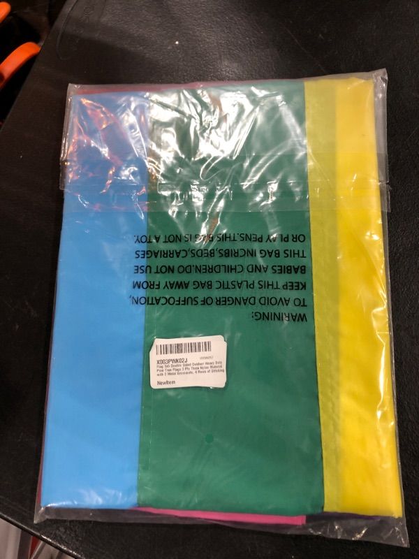 Photo 2 of 8 Sewn Stripes Gay Pride Flags 3x5 Outdoor Rainbow LGBTQ Flag Heavy Duty 210D Polyester Material Sewn Stripes with 2 Metal Grommets 8 Stripes Pride Flag