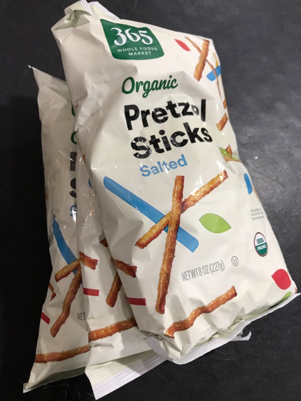 Photo 2 of 365 by Whole Foods Market, Organic Mini Pretzel Sticks, 8 Ounce  3PACK-- EXP 02 07 2024
 