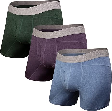 Photo 1 of [Size 2XL] BAMBOO COOL Men's Boxer Briefs Man Boxer Comfortable Breathable Bamboo Viscose Underwear for Men 3 Pack 