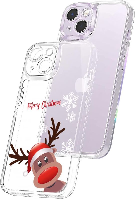 Photo 1 of Asdsinfor Christmas Case for iPhone 13,iPhone 13 Case 6.1'' Clear TPU Thin-Slim Shockproof Girls Boys Women Phone Case Wireless Charging Compatible for iPhone 13.Moose HXS