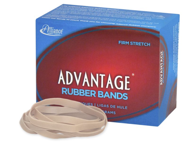 Photo 1 of 2 PACK Alliance Rubber 26629 Advantage Rubber Bands Size #62, 1/4 lb Box Contains Approx. 112 Bands (2 1/2" x 1/4", Natural Crepe) 1/4 Pound 2/12 x 1/4 inches