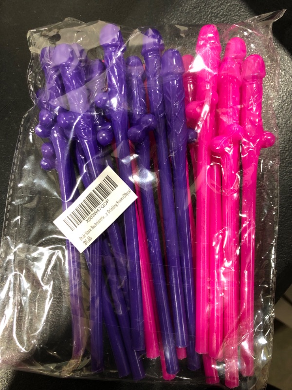 Photo 1 of 20 PC BRIDE / BACHELORETTE PENIS SHAPED DRINKING STRAWS