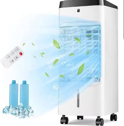 Photo 1 of 8,000 BTU Portable Air Conditioner Cools 200 Sq. Ft. with Humidifier in White
