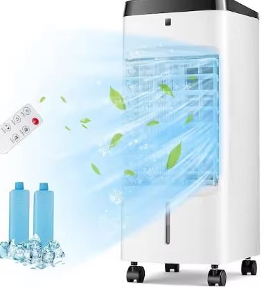 Photo 1 of 8,000 BTU Portable Air Conditioner Cools 200 Sq. Ft. with Humidifier in White
