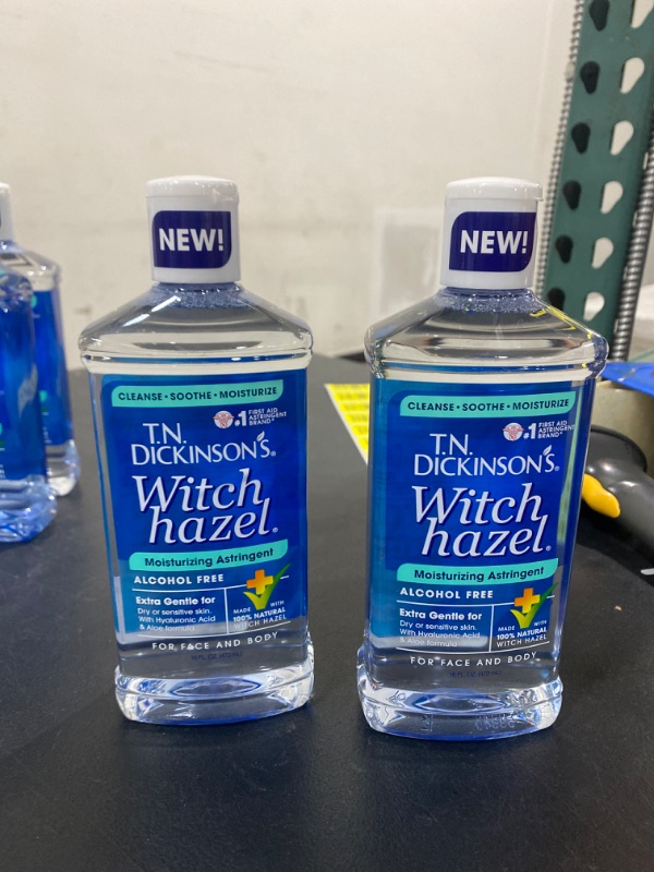 Photo 2 of 2 PACK T.N. Dickinson's Witch Hazel Alcohol-Free Moisturizing Astringent, 100% Natural, 16 oz