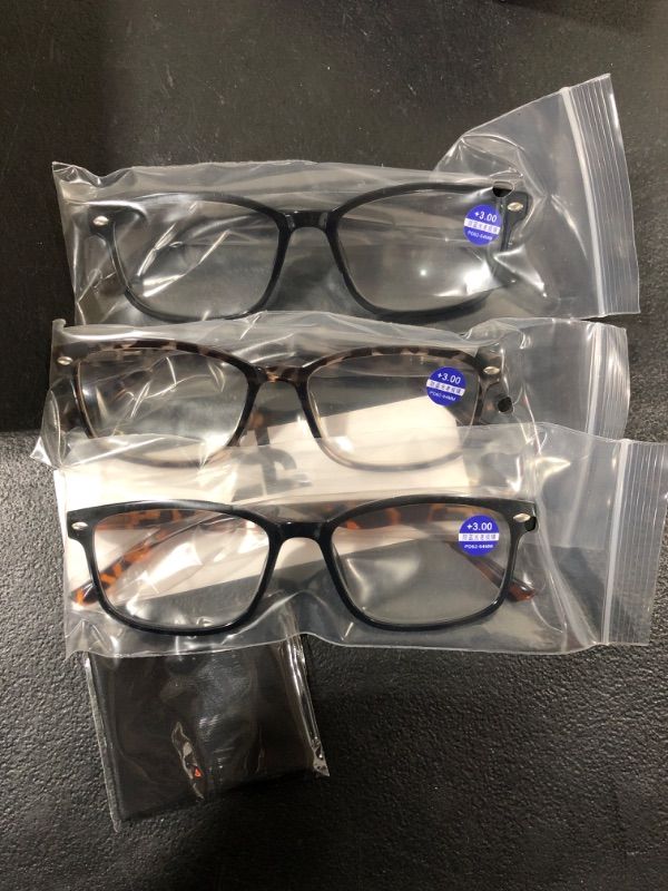 Photo 2 of 3 PAIRS 300 DEGREES GLOSSY GLASSES