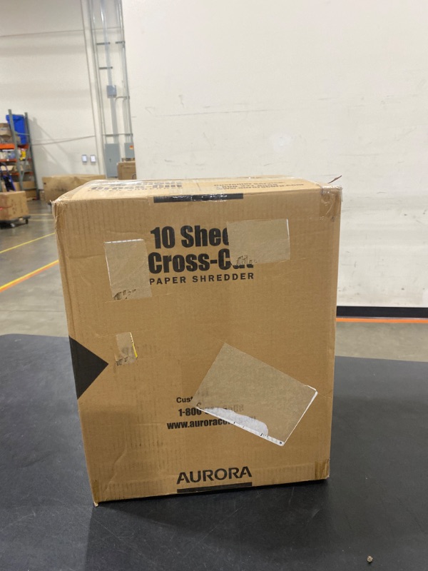 Photo 1 of Aurora AU1035XA 10-Sheet Crosscut Paper/Credit Card Shredder with 4-Gallon Pullout Wastebasket 10-Sheet CrossCut Black
