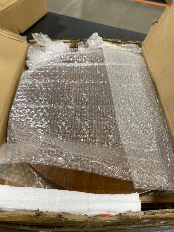 Photo 1 of KASLANDI Coat Rack Freestanding, Rotary Wood Coat Rack Stand with 3 Storage Shelves and 9 Hooks, Sturdy and Easy Assembly Standing Coat Rack for Entryway, Hallway, Bedroom and Office(Walnut)