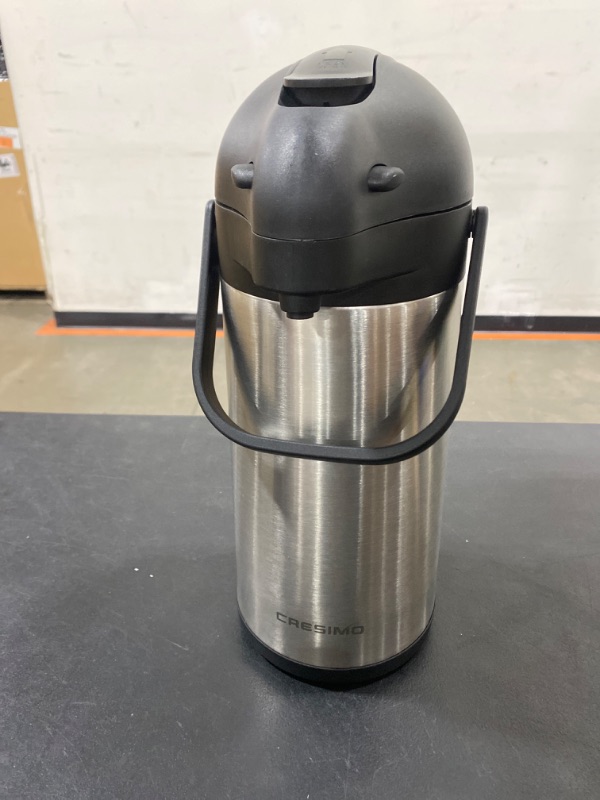 Photo 1 of 101 Oz Airpot Thermal Coffee Carafe - Insulated Stainless Steel Coffee Dispenser with Pump - Thermal Beverage Dispenser - Thermos Coffee Carafe for Keeping Hot Coffee & Tea Hot For 12 Hours - Cresimo