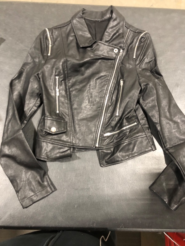 Photo 1 of [Size S] Leather Jacket- Black