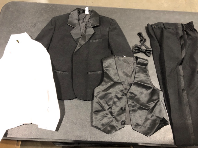 Photo 2 of [Size 5T] 5pc Toddler Boys Tuxedo Suit Formal Wear Outfit Set