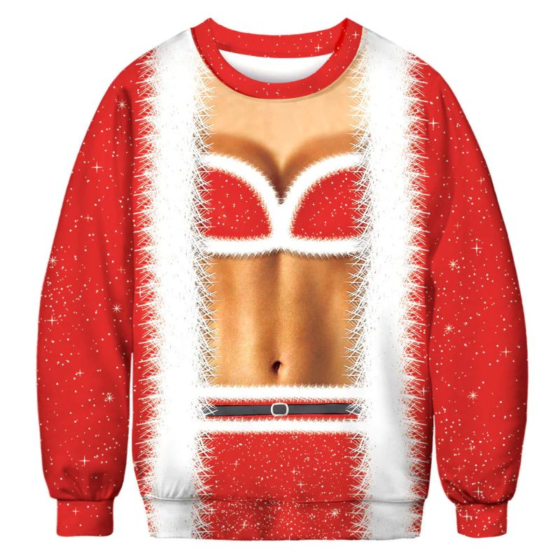Photo 1 of [Size 3XL] Lesmart Unisex Ugly Christmas Crewneck Sweatshirt
