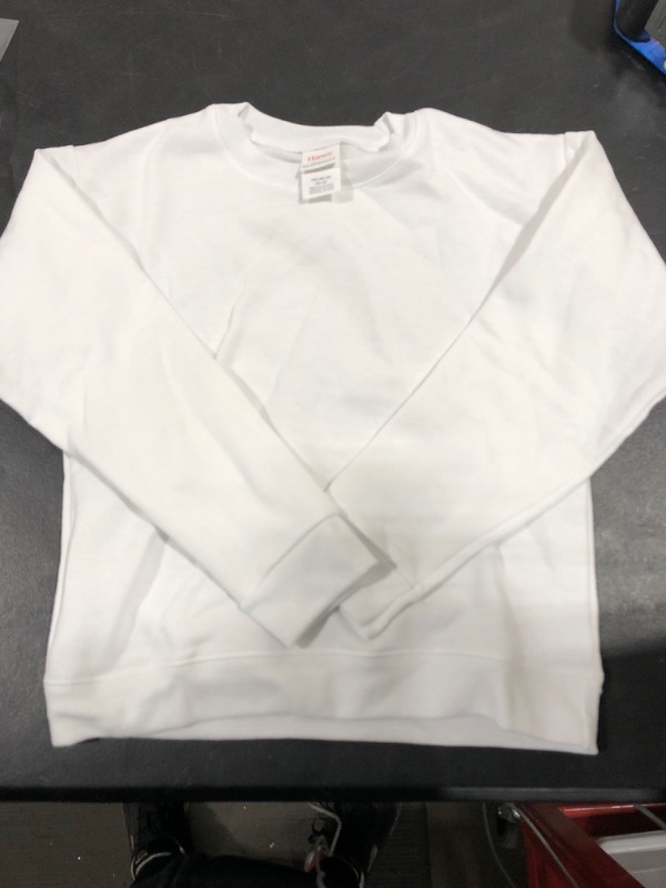 Photo 2 of [Size YM] Hanes Sweatshirt- White