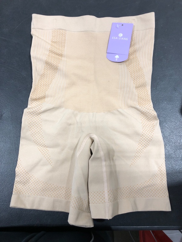 Photo 2 of [Size M/L] Esa Liang Shapewear for Women Tummy Control High Waisted Body Shaper Shorts Girdles Thigh Slimmer- Nude(high-waist)