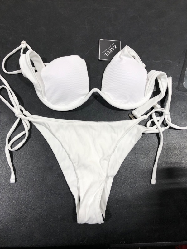 Photo 1 of [Size S] Ladies 2 pc Swimsuit- White