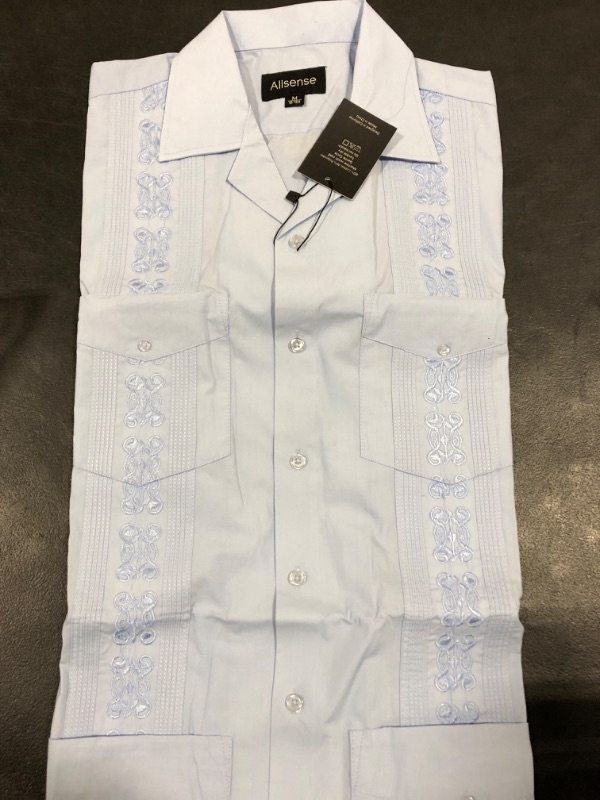 Photo 2 of [Size M] Men's Cuban Beach Wedding Short Sleeve Button-up Casual Dress Shirt