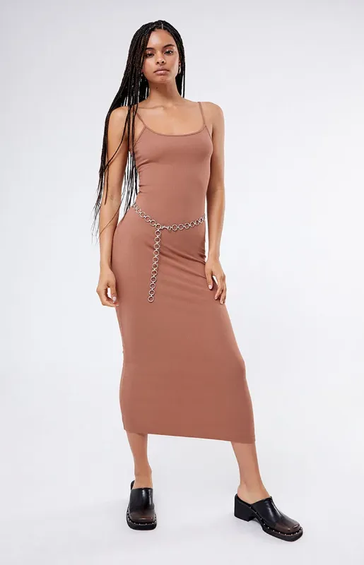 Photo 1 of [Size XS] DRESS FORUM Sculpt Midi Dress- Mocha