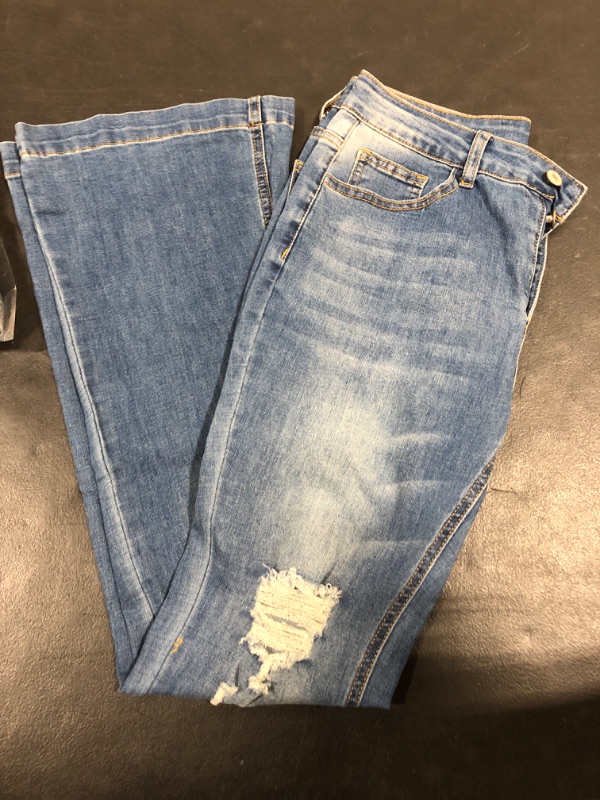 Photo 1 of [Size S] Ladies Distressed Jeans- Med Blue