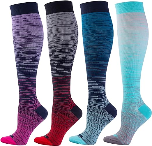 Photo 1 of [Size L] LEVSOX Compression Socks Women and Men, 20-30mmHg, Best for Nurses, Travel, Pregnancy 4 Pairs 