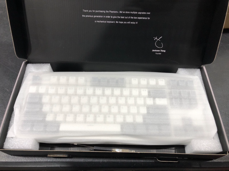 Photo 2 of TECWARE Phantom+ 87 Key Mechanical Keyboard, RGB led (White Elite Wraith Orange)