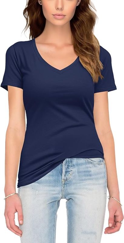 Photo 1 of [Size XXL] Ladies VNeck Tee- Navy