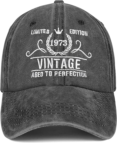 Photo 1 of 50 Year Old Gifts for Men,Baseball hat Fishing Cap Vintage 1973 hat