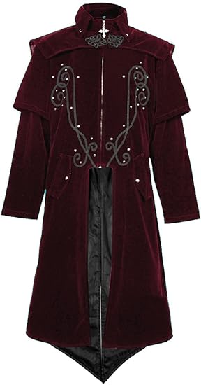 Photo 1 of [Size 2XL] Apocrypha men‘s Steampunk Jacket Gothic Victorian Renaissance Frock Coat
