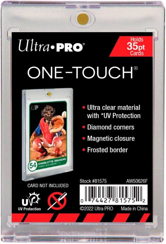 Photo 1 of Ultra Pro - 35pt Magnetic Card Holder Box - Sized to fit Standard Size Cards, Protect Collectible Sports Cards, Baseball Cards, Sports Memorabilia, Durable Card Display