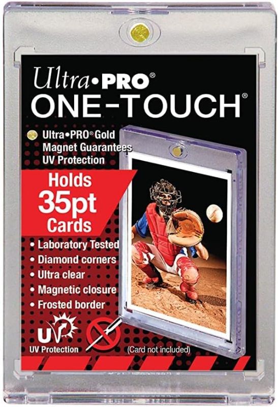 Photo 1 of Ultra Pro - 35pt Magnetic Card Holder - Sized to fit Standard Size Cards, Protect Collectible Sports Cards, Baseball Cards, Sports Memorabilia, Durable Card Display
