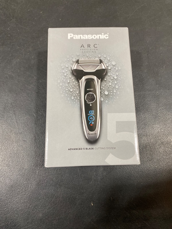 Photo 2 of Panasonic ARC5 Electric Razor for Men with Pop-Up Trimmer, Wet/Dry 5-Blade Electric Shaver with Intelligent Shave Sensor and Multi-Flex Pivoting Head ES-LV65-S (Silver) LV65 Electric Shaver