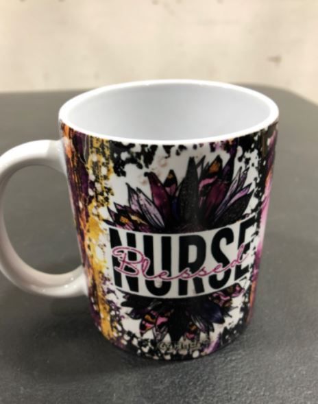 Photo 1 of 64HYDRO 11oz Nurse Gifts Tie Dye Flower Ceramic Coffee Cup - Full Color Ceramic Mug - TTQZ1712010Z
