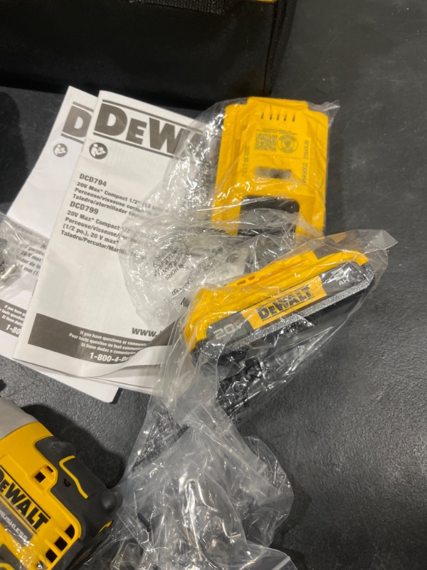 Photo 4 of Dewalt DCK225D2 20V MAX ATOMIC Brushless Compact Lithium-Ion 1/2 in. Cordless Drill Driver and 1/4 in. Impact Driver Combo Kit with 2 Batteries (2 Ah)