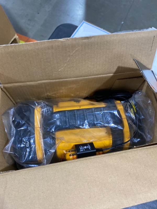 Photo 3 of DEWALT DXAEPS14 1600 Peak Battery Amp 12V Automotive Jump Starter/Power Station with 500 Watt AC Power Inverter, 120 PSI Digital Compressor, and USB Power , Yellow