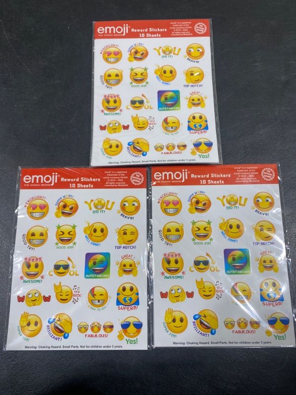 Photo 2 of 3 PACK 200PCS Emoji Sticker for Kids Reward Stickers School Classroom Encouragement Party Supply 