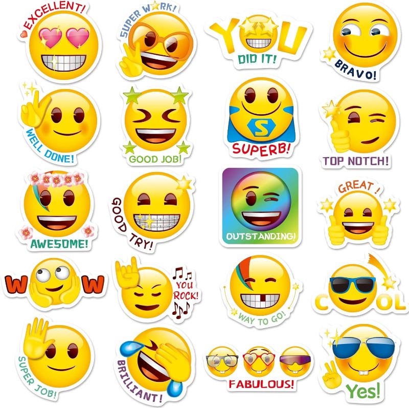 Photo 1 of 3 PACK 200PCS Emoji Sticker for Kids Reward Stickers School Classroom Encouragement Party Supply 