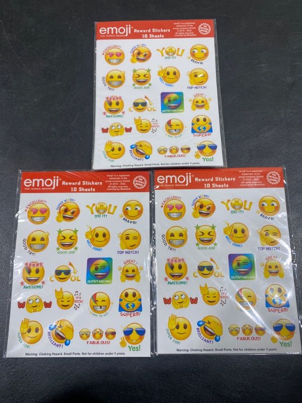 Photo 2 of 3 PACK 200PCS Emoji Sticker for Kids Reward Stickers School Classroom Encouragement Party Supply
