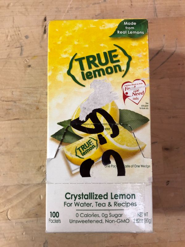 Photo 2 of (100 Packets) True Lemon Sugar Free, On-The-Go, Caffeine Free Powdered Drink Mix
