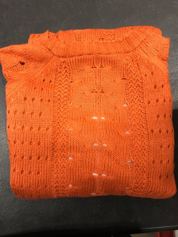 Photo 1 of [Size 7-8yrs] Soulomelody Girls Cardigan Open Front Lightweight Knit Hollow Out Crochet Tassel Long Sleeve Loose Sweater Coat Outwear- Brick Red