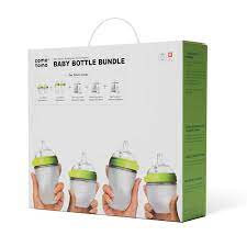 Photo 1 of Comotomo Baby Bottle Bundle, Green, (7 Piece Set)