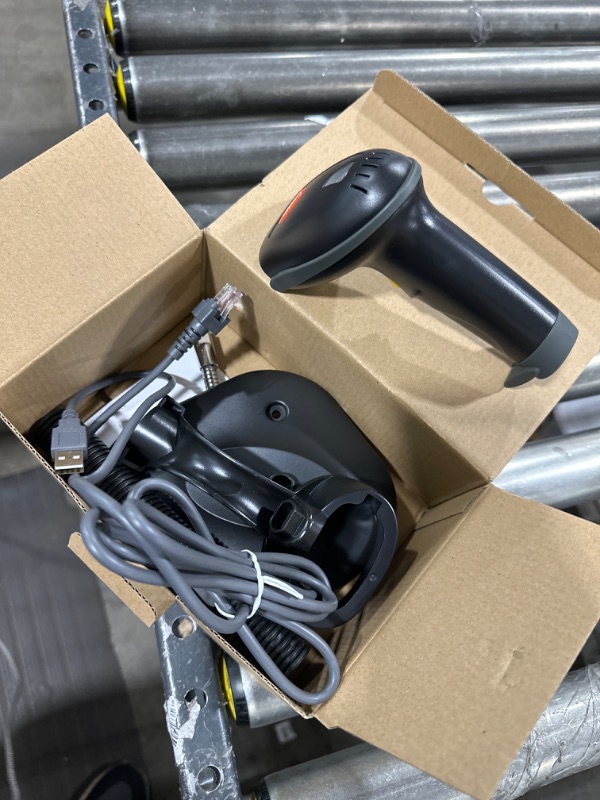 Photo 2 of Esup Barcode Scanner with Stand USB Barcode Scanner Wired Handheld Laser Barcode Reader with Adjustable Stand1023542671
