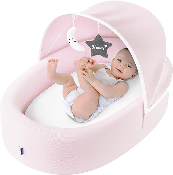 Photo 1 of Biliboo Premium Baby Lounger for Newborn, Infant and Toddler - Baby Nest Lounger - Pink