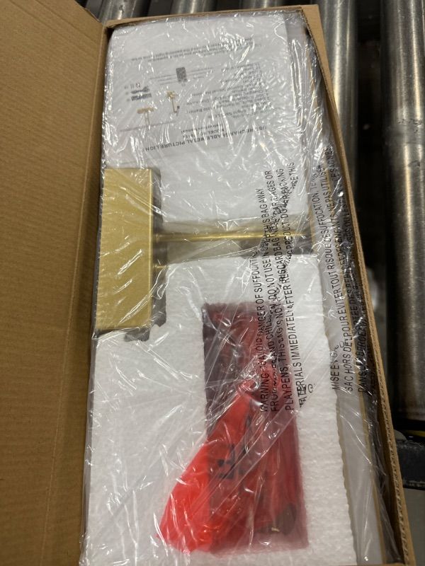 Photo 1 of FUNCHDAY Picture Light,5000mAh Battery Operated Picture Light for Wall,Wireless Remote Painting Light with Timer and Dimmable,16”Metal Art Light for Display,Artwork,Portrait,Gallery-Gold Gold 16"