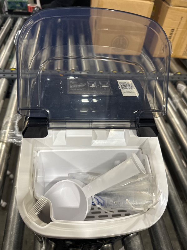 Photo 1 of EASYERA Nugget Ice Maker Countertop, Pellet Crushed Chewble Ice Cubes, 33LBS/24H, Compact Self-Cleaning Machine with Ice Bags for Home, Kitchen, RV, Camping