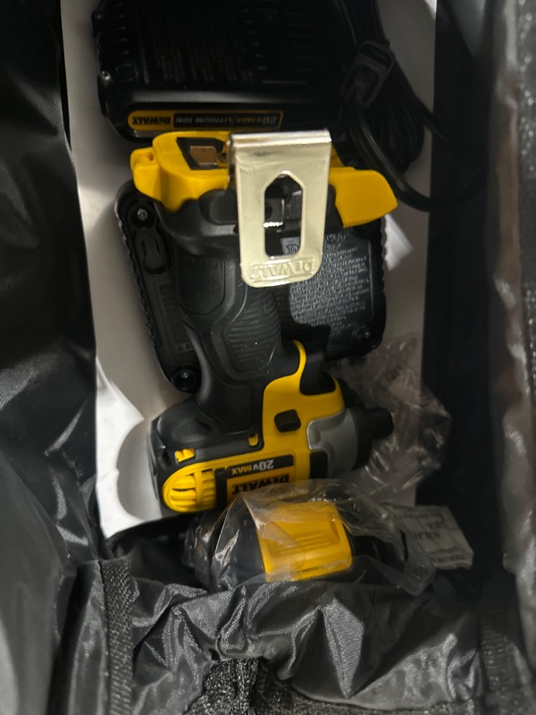 Photo 3 of DEWALT 20-Volt MAX Cordless Drill/Impact Combo Kit (2-Tool) with (2) 20-Volt 1.3Ah Batteries, Charger & Bag