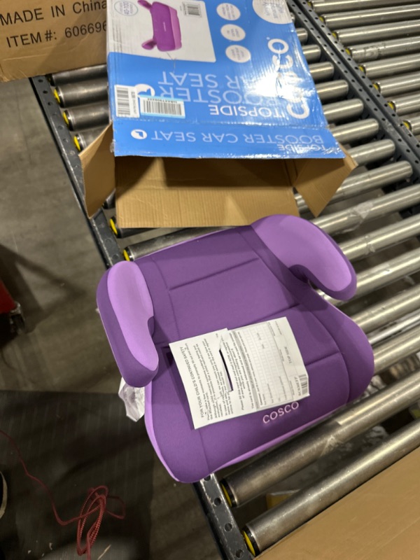 Photo 2 of Cosco Topside Booster Car Seat - Easy to Move, Lightweight Design (Grape), 1 Count (Pack of 1)