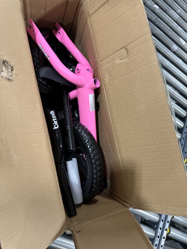 Photo 1 of Birtech Balance Bike for 2, 3, 4, 5 6 Year Old Kids, 12 Inch Toddler Balance Bike Kids Indoor Outdoor Toys, No Pedal Training Bicycle with Adjustable Seat Height, Pink