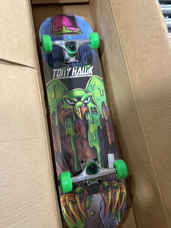 Photo 3 of Tony Hawk 31 Inch Skateboard, Tony Hawk Signature Series 2, 9-Ply Maple Deck Skateboard for Cruising, Carving, Tricks and Downhill Mad Hawk