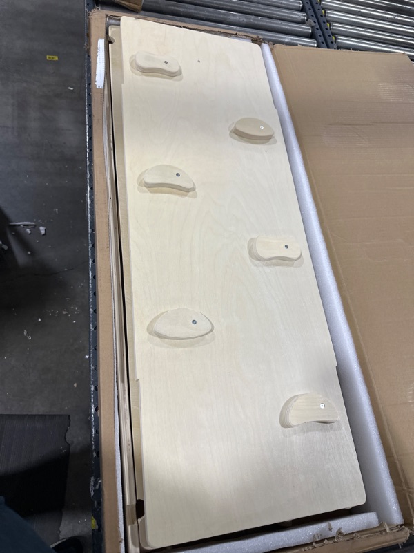 Photo 1 of Giant bean Large Foldable Pikler Triangle Set with Sliding Ramp & Climbing Arch Ramp, 5-in-1 Wooden Toddler Climbing Toys Indoor,Playground Jungle Gym for Kids Age 3-6, Montessori Climbing Set